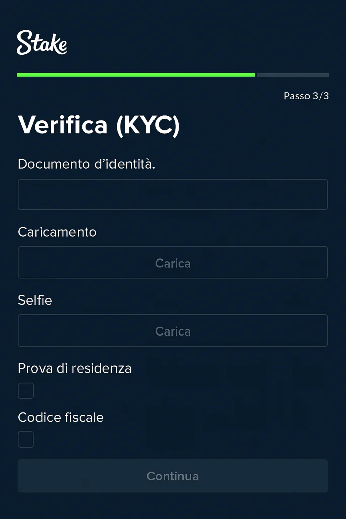Verifica Kyc Per Depositiprelievi